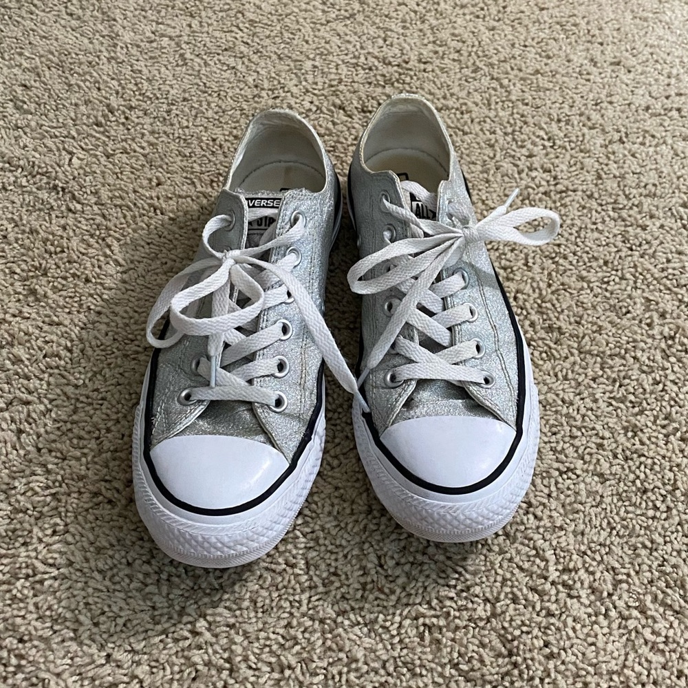Silver Sparkle Converse